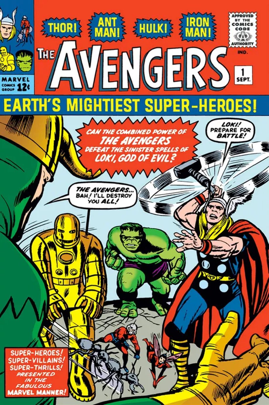 The Avengers #1 (September 1963) cover by Jack Kirby
