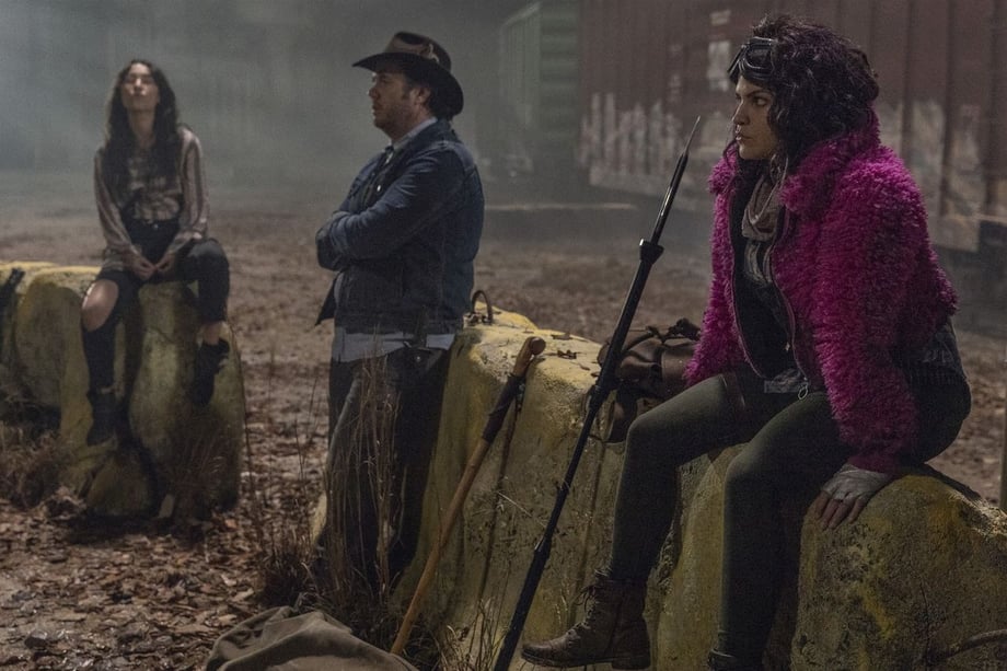 Josh McDermitt as Dr. Eugene Porter, Eleanor Matsuura as Yumiko, Paola Lazaro as Princess - The Walk