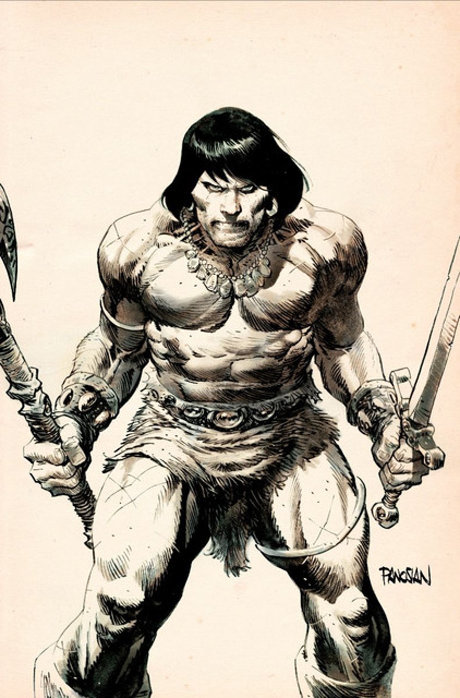 CONAN-TB-01-K-COVER-1-25-INCENTIVE-DAN-PANOSIAN-VIRGIN-B-W-INKS