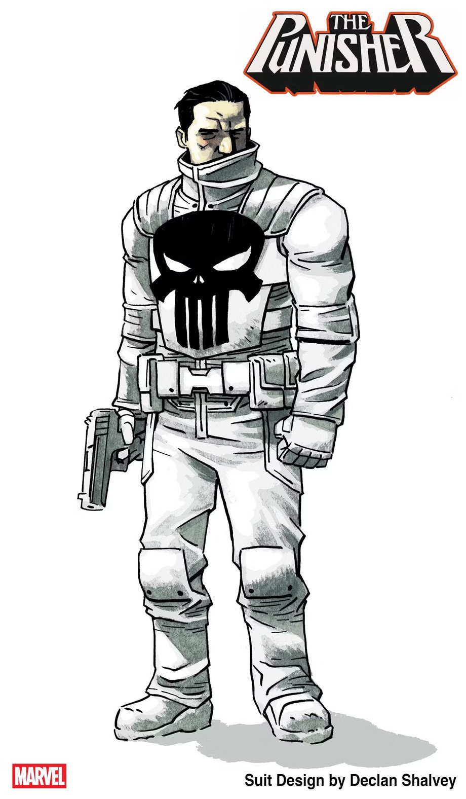 punisher white out suit