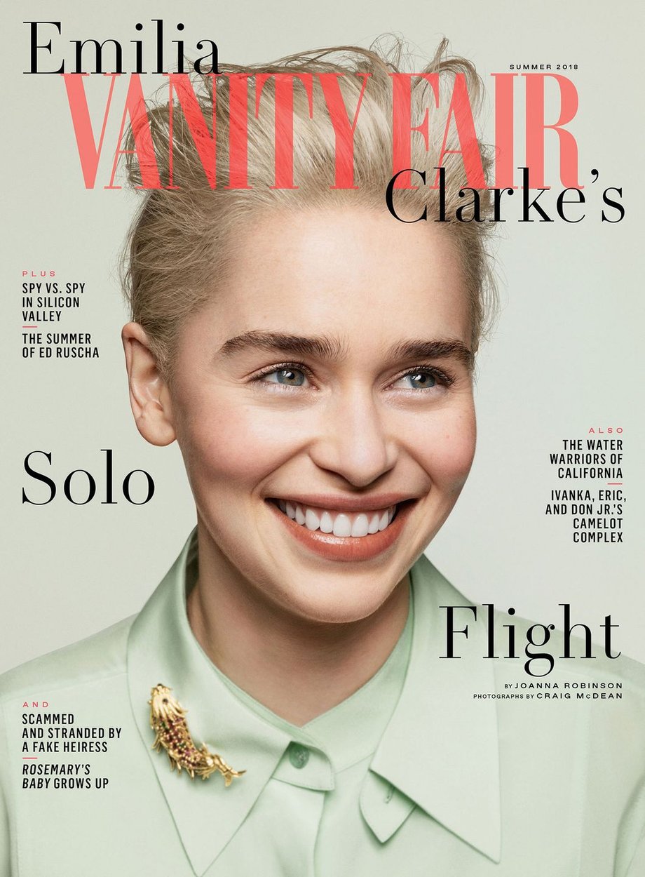 Emilia Clarke on V.F.âs Summer 2018 cover.