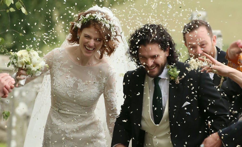 GAME OF THRONES Stars Kit Harington & Rose Leslie Tie The Knot In Scotland With Several Co-Stars In Attendance