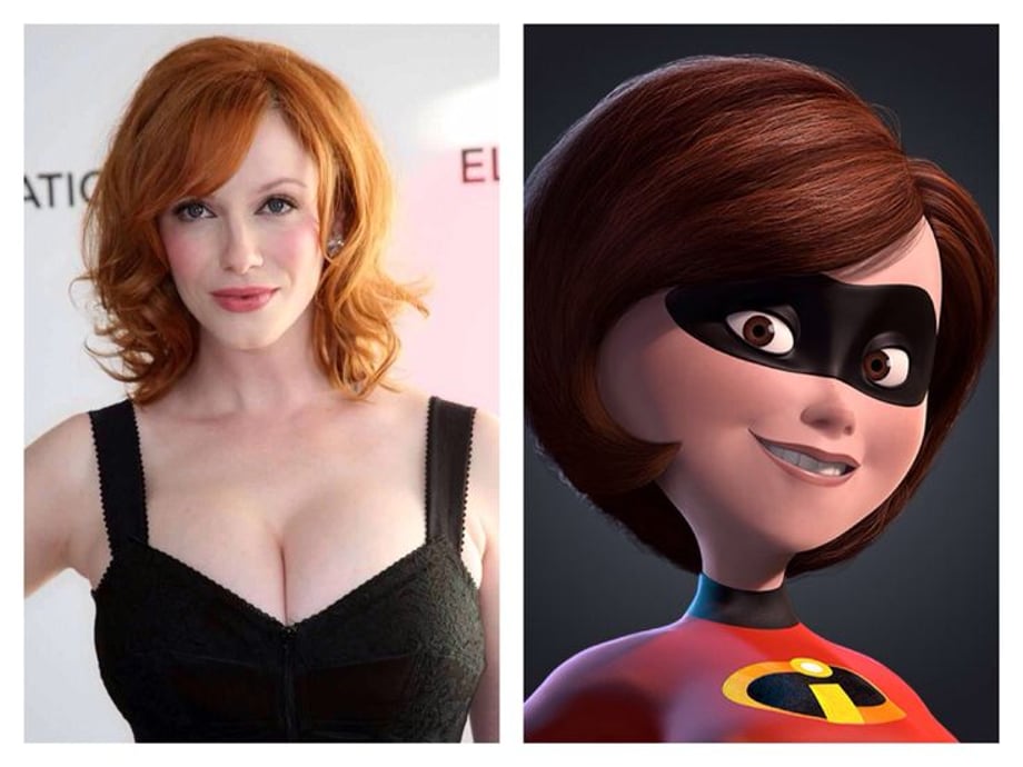 Christina Hendricks as Elastigirl  Hendricks is plenty funny and has the look to pull it off. If you have doubts check her out in Mad Men