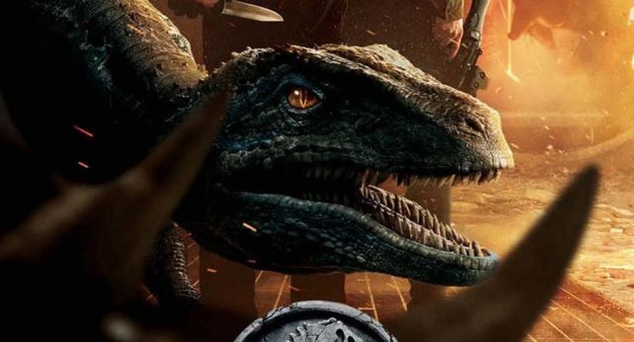 Chris Pratt, Bryce Dallas Howard & Blue Face The Indoraptor In A New Poster For JURASSIC WORLD: FALLEN KINGDOM
