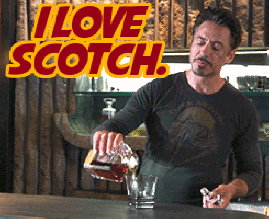 Image result for tony stark drink gif