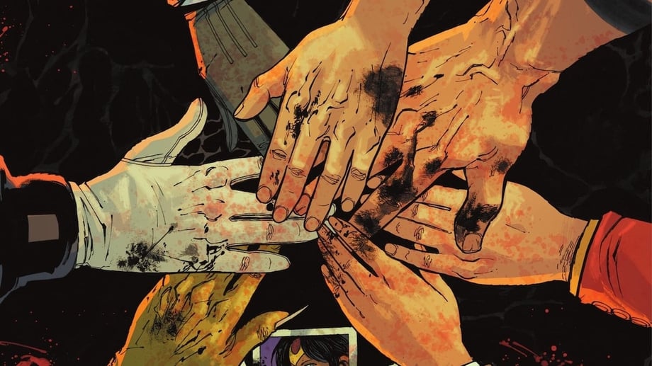 ABSOLUTE EVIL #1 Features Twisted New Take On The Justice League, A Major Death, And [SPOILER]'s Debut