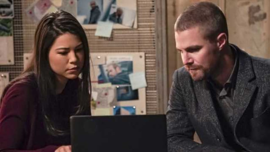 ARROW: Oliver & Emiko Work Together In New Photos From Season 7, Episode 14: "Brothers & Sisters"
