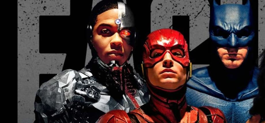 JUSTICE LEAGUE: Batman, Wonder Woman, Aquaman, The Flash And Cyborg Stand Tall On This New Banner