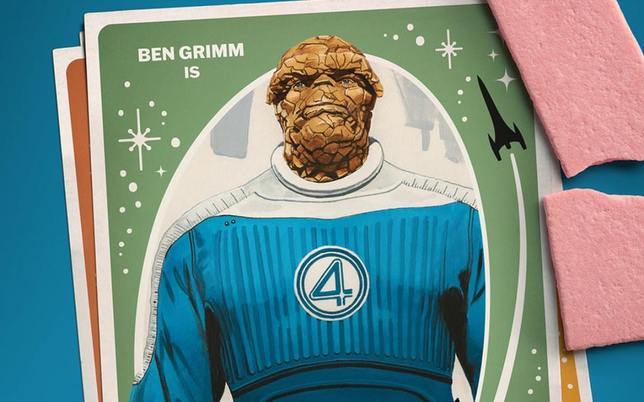 New THE FANTASTIC FOUR: FIRST STEPS Promo Art Revealed; Ebon Moss-Bachrach Discusses His Take On The Thing