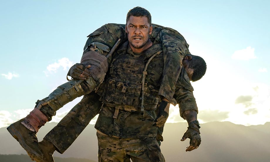 REACHER Star Alan Ritchson Battles An Alien Mech In Action-Packed First Trailer For WAR MACHINE