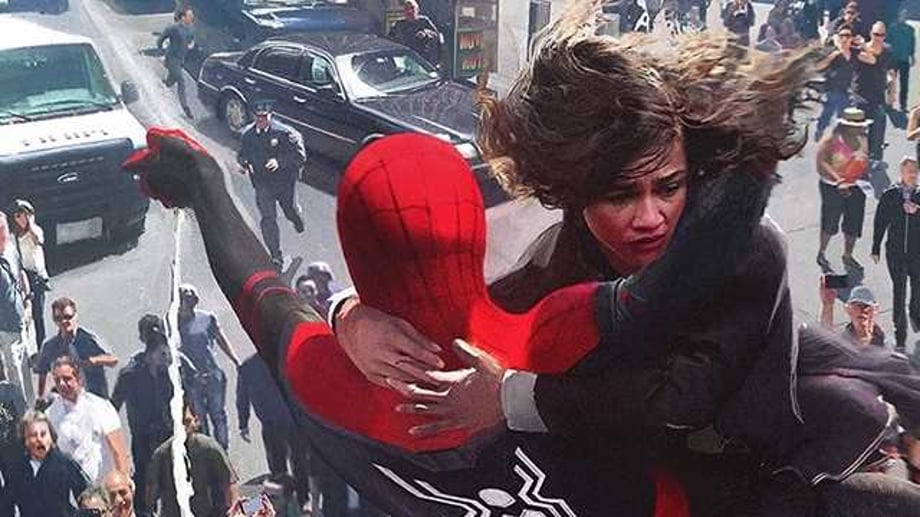 SPIDER-MAN: NO WAY HOME Keyframe Concept Art Sees Peter Parker And MJ On The Run From His "Adoring" Public