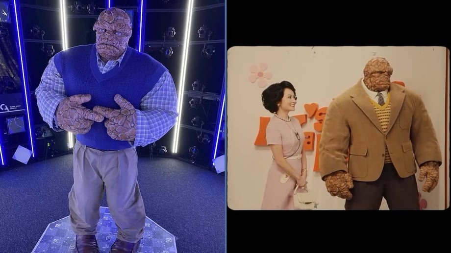 THE FANTASTIC FOUR: FIRST STEPS: First Look At Practical Thing Suit Revealed Along With A Deleted Dating Scene