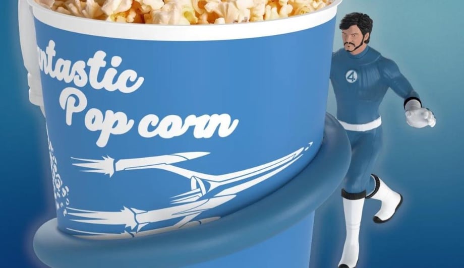 THE FANTASTIC FOUR: Reed Richards Stretches His Arm (We Hope It's His Arm) Around Latest Popcorn Bucket