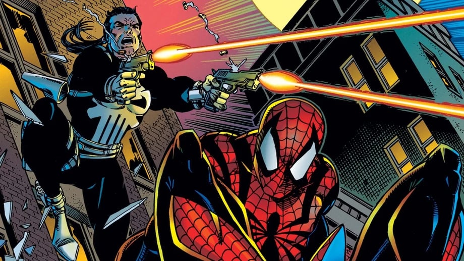The Punisher Holds Spidey At Gunpoint In Final Batch Of SPIDER-MAN: BRAND NEW DAY Set Photos