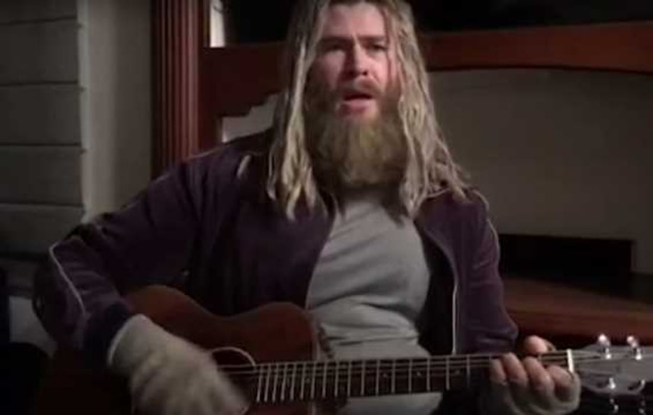 VIDEO: Chris Hemsworth Sings Johnny Cash's "Hurt" As Fat Thor Between Takes On AVENGERS: ENDGAME Set