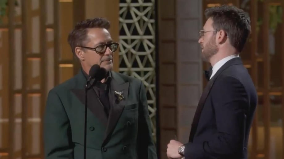 Watch AVENGERS: DOOMSDAY Stars Robert Downey Jr. And Chris Evans Reunite At The Oscars