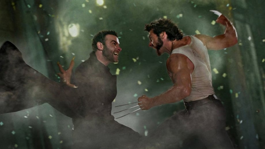 X-MEN ORIGINS: WOLVERINE Stars Hugh Jackman And Liev Schreiber Reunite In "Now And Then" BTS Photo