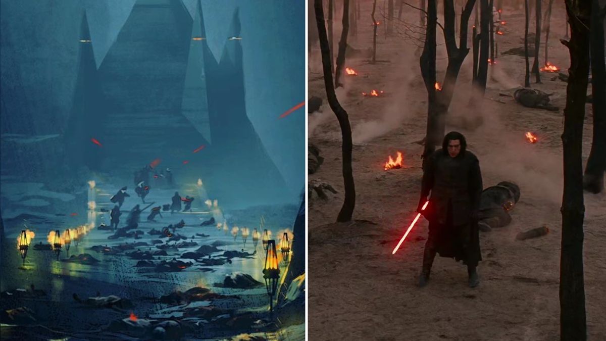 Star Wars The Rise Of Skywalker Concept Art Puts A Different Spin On Kylo Rens Mustafar Arrival 