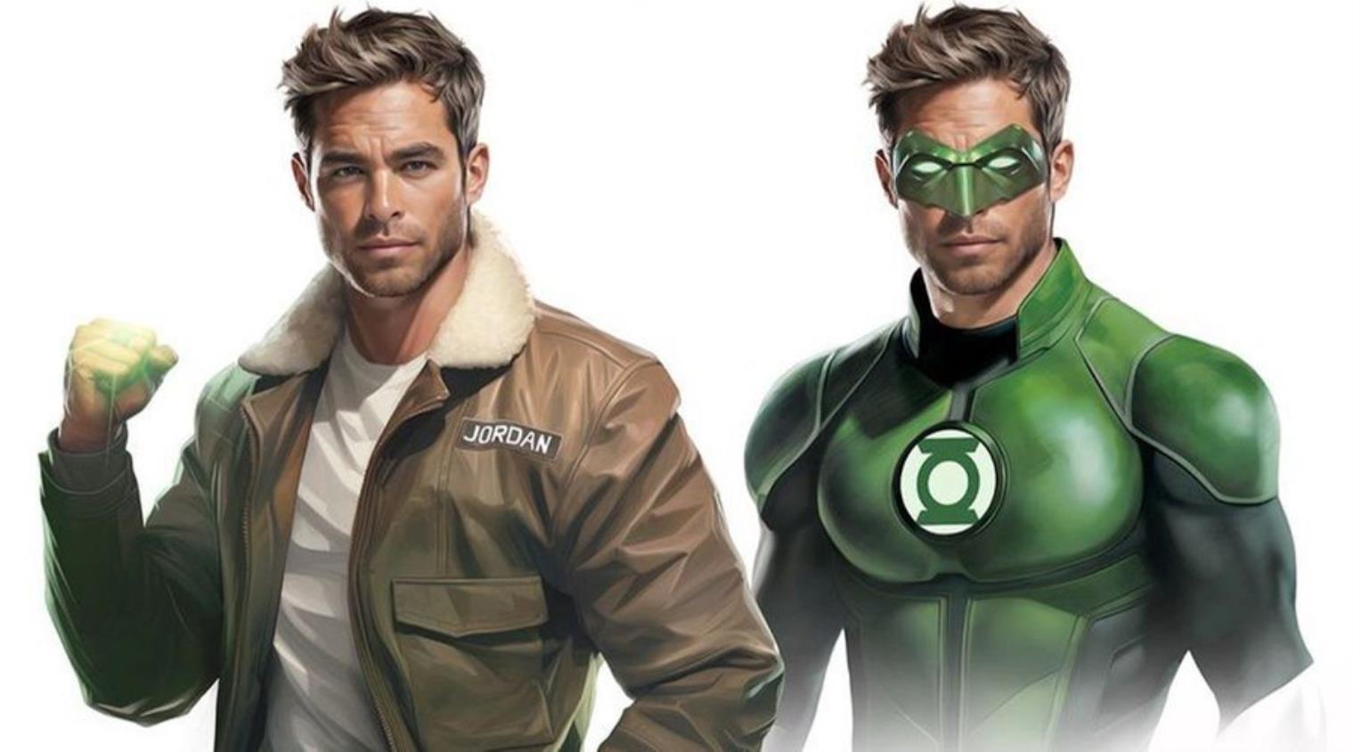 Chris Pine takes on the role of Hal Jordan in impressive fan art