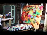 The Incredible Hulk Trailer/Video - Amazing oil painting